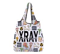BNQL Xray Technologist Foldable Shopping Bag X-Ray Tech Gifts Radiology Gifts Xray Technologist Gift Rad Tech Reusable Grocery Bag