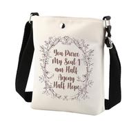BNQL You Pierce My Soul I Am Half Agony Half Hope Jane Austen Inspired Gifts Crossbody Bag Book Lover Gifts Literary Bookish Gifts