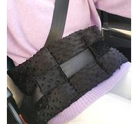 BNRendles Ostomy Seatbelt Pillow, Ostomy Driving Protector, Stoma Shiled Ileostomy Urostomy Riding Guard, No Squeezing, Ostomate Must Have Supplies, Minky Dot Black