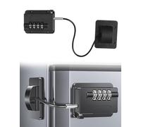 BNREOZA 1 Piece Refrigerator Combination Lock, No Drilling Required, Self-Adhesive Drawer Kids Lock, Fridge Lock for Children Under 5 Years Old for Doors and Windows, Black