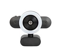 bns7fapq Web Camera HD 2K Webcam with Autofocus 3-Color Ring Light Web Camera with Microphone for PC Computer Camera Web Cam for Streaming for Gaming Video Calling Recording (Color : Black)