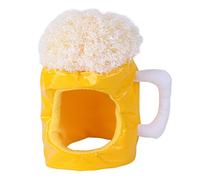 bnsggl For Pet Hat Yellow Beer Mug Shape Soft Comfortable Costume Accessories Animal-Safe Materials