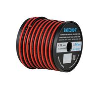 BNTECHGO 10 Gauge Flexible 2 Conductor Parallel Silicone Wire Spool Red Black High Resistant 200 deg C 600V for Single Color LED Strip Extension Cable Cord,Model,50ft Stranded Tinned Copper Wire