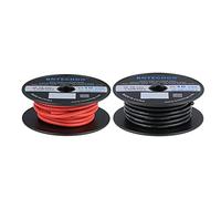 BNTECHGO 10 Gauge Silicone wire spool red and black each 25ft Flexible 10 AWG Stranded Tinned Copper Wire