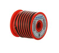 BNTECHGO 16 Gauge Flexible 2 Conductor Parallel Silicone Wire Spool Red Black High Resistant 200 deg C 600V for Single Color LED Strip Extension Cable Cord,model,25ft Stranded Tinned Copper Wire