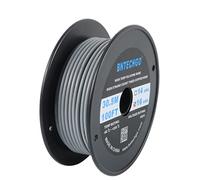 BNTECHGO 16 Gauge Silicone Electric Wire Spool 100 ft Gray Flexible 16 AWG Stranded Tinned Copper Wire