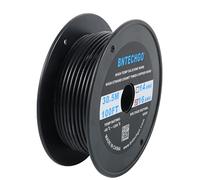 BNTECHGO 16 Gauge Silicone Wire Spool 100 ft Black Flexible 16 AWG Stranded Tinned Copper Wire