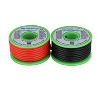 BNTECHGO 16 Gauge Silicone Wire Spool 50 ft Ultra Flexible High Temp 200 deg C 600V 16 AWG Silicone Wire 252 Strands of Tinned Copper Wire 25 ft Black and 25 ft Red Stranded Wire for Model