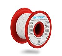 BNTECHGO 16 Gauge Silicone Wire Spool White 25 ft Ultra Flexible High Temp 200 deg C 600V 16 AWG Silicone Rubber Wire 252 Strands of Tinned Copper Wire Stranded Wire for Model Low Impedance