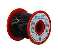BNTECHGO 18 Gauge Silicone Wire Spool Black 100 ft Ultra Flexible High Temp 200 deg C 600V 18 AWG Silicone Rubber Wire 150 Strands of Tinned Copper Wire Stranded Wire for Model Low Impedance