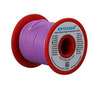 BNTECHGO 18 Gauge Silicone Wire Spool Purple 100 ft Ultra Flexible High Temp 200 deg C 600V 18AWG Silicone Rubber Wire 150 Strands of Tinned Copper Wire Stranded Wire for Model Low Impedance