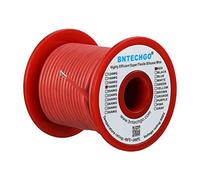 BNTECHGO 18 Gauge Silicone Wire Spool Red 100 ft Ultra Flexible High Temp 200 deg C 600V 18 AWG Silicone Rubber Wire 150 Strands of Tinned Copper Wire Stranded Wire for Model Low Impedance
