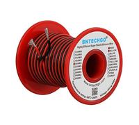 BNTECHGO 20 Gauge Silicone Wire Spool 100ft Ultra Flexible High Temp 200 Deg C 600V 20 AWG Silicone Wire 100 Strands Of Tinned Copper Wire Red And Black Each 50ft 2 Separate Wires Stranded Wire