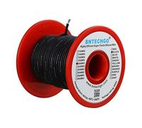 BNTECHGO 20 Gauge Silicone Wire Spool Black 100 ft Ultra Flexible High Temp 200 deg C 600V 20 AWG Silicone Rubber Wire 100 Strands of Tinned Copper Wire Stranded Wire for Model Low Impedance