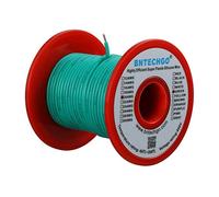 BNTECHGO 20 Gauge Silicone Wire Spool Green 100 ft Ultra Flexible High Temp 200 deg C 600V 20 AWG Silicone Rubber Wire 100 Strands of Tinned Copper Wire Stranded Wire for Model Low Impedance