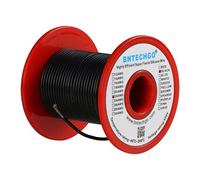 BNTECHGO 22 Gauge Silicone Wire Spool Black 100 ft Ultra Flexible High Temp 200 deg C 600V 22 AWG Silicone Rubber Wire 60 Strands of Tinned Copper Wire Stranded Wire for Model Low Impedance