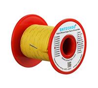 BNTECHGO 22 Gauge Silicone Wire Spool Yellow 100 ft Ultra Flexible High Temp 200 deg C 600V 22 AWG Silicone Rubber Wire 60 Strands of Tinned Copper Wire Stranded Wire for Model Low Impedance