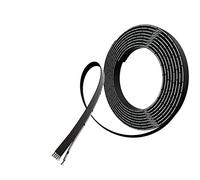 BNTECHGO 24 Gauge Silicone Ribbon Cable Flexible 6P Black 10 ft Flat Cable 24 AWG Strand Wire