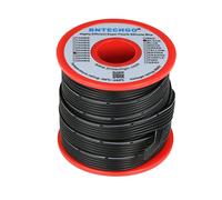 BNTECHGO 24 Gauge Silicone Ribbon Cable Flexible 6P Black 20 ft Flat Cable 24 AWG Strand Wire