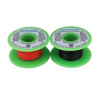 BNTECHGO 26 Gauge Silicone Wire Spool 50 ft Ultra Flexible High Temp 200 deg C 600V 26 AWG Silicone Wire 30 Strands of Tinned Copper Wire 25 ft Black and 25 ft Red Stranded Wire for Model