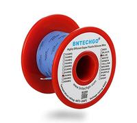 BNTECHGO 26 Gauge Silicone Wire Spool Blue 100 ft Ultra Flexible High Temp 200 deg C 600V 26 AWG Silicone Rubber Wire 30 Strands of Tinned Copper Wire Stranded Wire for Model Low Impedance
