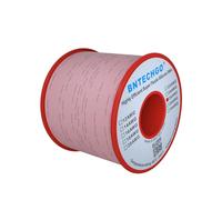 BNTECHGO 26 Gauge Silicone Wire Spool Pink 250 ft Ultra Flexible High Temp 200 deg C 600V 26 AWG Silicone Rubber Wire 30 Strands of Tinned Copper Wire Stranded Wire for Model Low Impedance