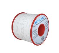 BNTECHGO 26 Gauge Silicone Wire Spool White 250 ft Ultra Flexible High Temp 200 deg C 600V 26 AWG Silicone Rubber Wire 30 Strands of Tinned Copper Wire Stranded Wire for Model Low Impedance