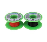 BNTECHGO 28 Gauge Silicone Wire Spool 200 ft Ultra Flexible High Temp 200 deg C 600V 28 AWG Silicone Wire 16 Strands of Tinned Copper Wire 100 ft Black and 100 ft Red Stranded Wire for Model