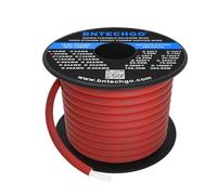 BNTECHGO 8 Gauge Silicone Wire Spool Red 50 ft Ultra Flexible High Temp 200 deg C 600V 8 AWG Silicone Rubber Wire 1650 Strands of Tinned Copper Wire Stranded Wire for Model Low Impedance