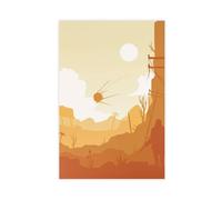 bntjxz Fallout New Vegas Wasteland Poster Canvas Poster Bedroom Decor Landscape Office Room Decor Gift 20x30inch(50x75cm)