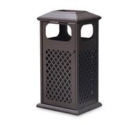 BNUTFRDD Outdoor Trash Can Courtyard Cast Aluminum Sorting Hollow Out Large-capacity with Ashtray Dog Poop Trash Can Outside(A)