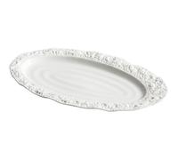 BNUTFRDD Plates Nordic Ceramic Fish Plate Hotel Restaurant Tableware Home Light Luxury Oval Plate Dishes(13.1inch)
