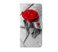 Bnvdfre for Honor X6b Case Protective Flip Phone Art Pattern Cover Shockproof Card Holder with Magnetic Stand Leather Case for Honor X6b, Rose