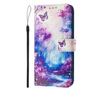 Bnvdfre for Samsung Galaxy A17/A26 5G Case Flip Folio Phone Case Shockproof Card Holder with Magnetic Stand Colorful Patterns Leather Protective Cover for Samsung Galaxy A17/A26 5G, Fantasy World