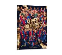 BNVJFNE FC Barcelona 2025 Super Championship Poster Canvas Poster Bedroom Decor Landscape Office Room Decor Gift 12x18inch(30x45cm)