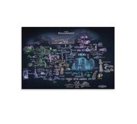 BNVJFNE Hollow Knight Map Game Poster Canvas Poster Wall Art Decor Print Picture Paintings for Living Room Bedroom Decoration 12x18inch(30x45cm)