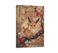 BNVJFNE Japanese Style Pokemon Anime Poster Canvas Poster Bedroom Decor Landscape Office Room Decor Gift 08x12inch(20x30cm)