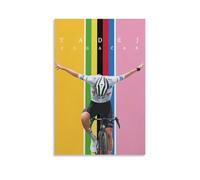 BNVJFNE Tadej Pogačar Cycling Triple Crown Canvas Poster Wall Art Decor Print Picture Paintings for Living Room Bedroom Decoration 24x36inch(60x90cm)