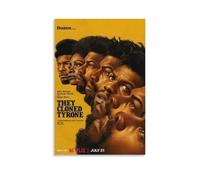 BNVJFNE They Cloned Tyrone Movie Poster Canvas Poster Bedroom Decor Landscape Office Room Decor Gift 12x18inch(30x45cm)