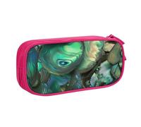 BNVSADC Abalone Nacre Printed Pencil Case Large Pen Bag Cute Pencil Box Pouch Office School Stationery Organizer for Girls Boys, Pink
