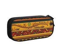 BNVSADC Abstract African National Pattern Printed Pencil Case Large Pen Bag Cute Pencil Box Pouch Office School Stationery Organizer for Girls Boys, Black
