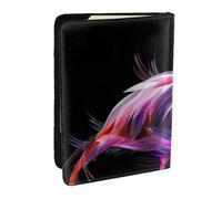 BNVSADC Abstract Flamingo Printed Passport Holder Travel PU Leather Passport Cover Case Organiser for Men Women, 6.5 inch