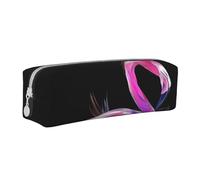 BNVSADC Abstract Flamingo Printed Pencil Case Leather Pencil Pouch Cute Stationery Pencil Pen Bag with Zipper for School Office Travel