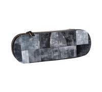 BNVSADC Abstract Gray Printed Leather Pencil Pen Case & Makeup Bag - Stylish Hard Shell Pencil Bag Stationery Organizer Pouch for School Office Travel