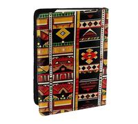 BNVSADC African Ethnic Pattern Printed Passport Holder Travel PU Leather Passport Cover Case Organiser for Men Women, 6.5 inch