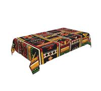 BNVSADC African Ethnic Pattern Printed Rectangular Tablecloth 140x90 CM, Anti-wrinkle Polyester Table Cloth Decorative Fabric Table Covers for Kitchen Dining Table Parties Camping