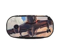 BNVSADC Airplane Art Printed Pencil Case Cute Pencil Bag Pen Pouch Large Stationery Organizer Makeup Bag for Teen Boys Girls School Students Office