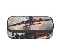 BNVSADC Airplane Art Printed Pencil Case Cute Pencil Box Bag Pen Pouch Office School Stationery Organizer for School Travel Work