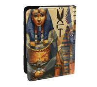 BNVSADC Ancient Egypt Tribe Series Printed Passport Holder Travel PU Leather Passport Cover Case Organiser for Men Women, 6.5 inch
