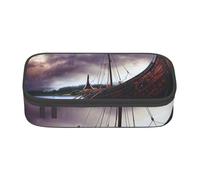 BNVSADC Ancient Times Boat Printed Pencil Case Cute Pencil Box Bag Pen Pouch Office School Stationery Organizer for School Travel Work
